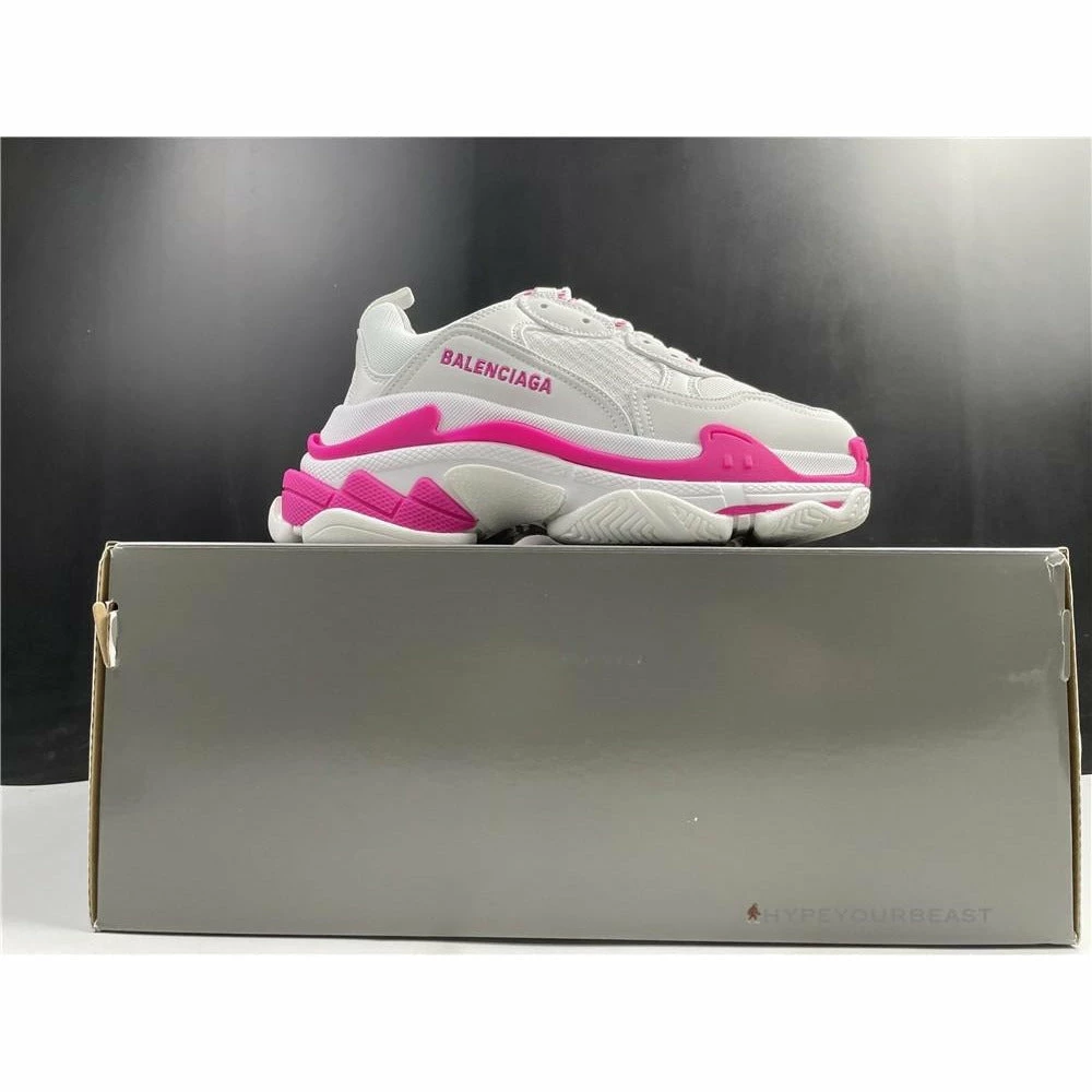 hypeyourbeast Ba*len*cia*ga triple s bcg triple s white pink