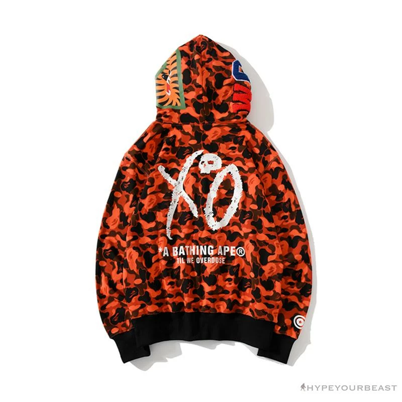 BAPE X XO Co-Branded Camouflage Hoodie ‘RED’
