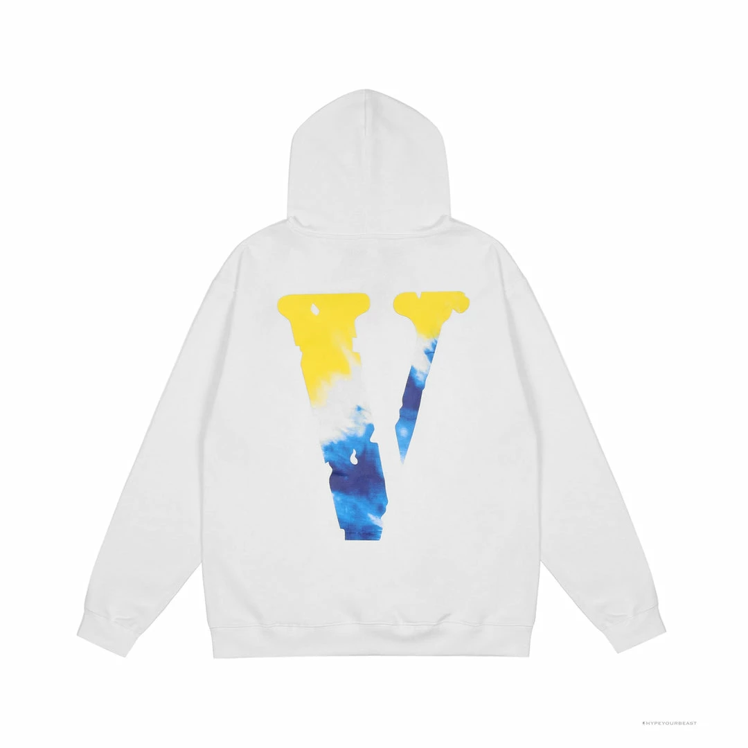 HypeYourBeast Vlone Hoodie Blue Yellow Logo (White)