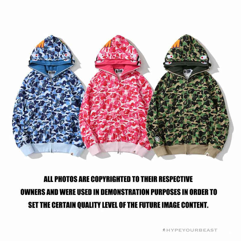 HypeYourBeast BAPE Camo Hoodie Shark Head ‘GREEN’