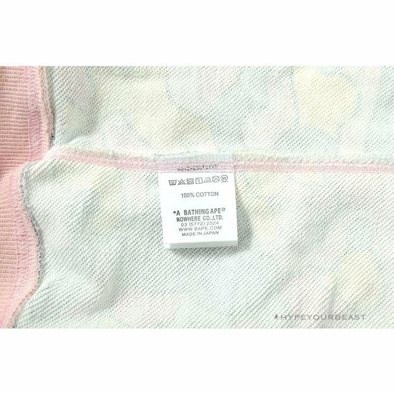 BAPE Shark Head STA Star Camouflage Hoodie ‘PINK’