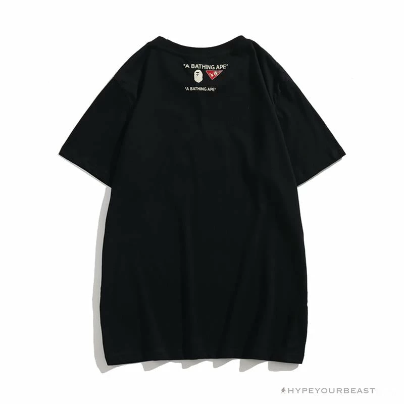 Clothes BAPE Shark Head Crazy Patch Tee Shirt