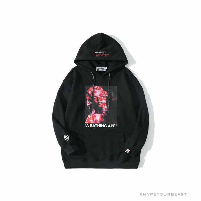 Clothes BAPE Marilyn Monroe Powder Camouflage Hoodie ‘BLACK’
