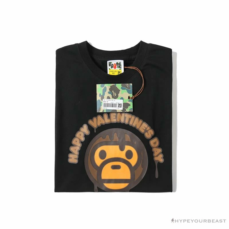 BAPE Baby Milo Valentine’s Day Chocolate Tee Shirt ‘BLACK’