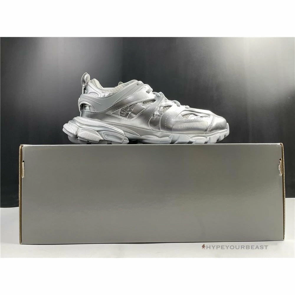 hypeyourbeast Ba*len*cia*ga track bcg track sneakers 3.0 grey metallic