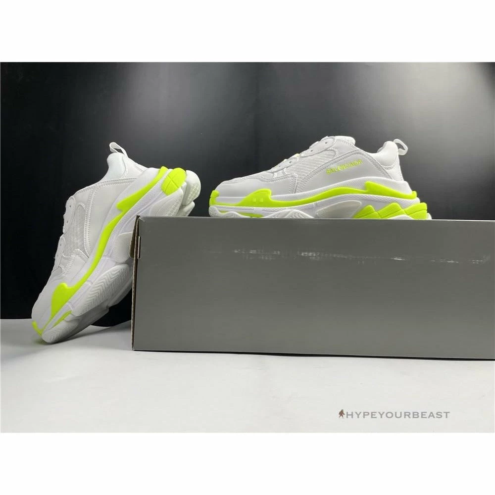 hypeyourbeast bcg triple s white neon yellow Ba*len*cia*ga triple s