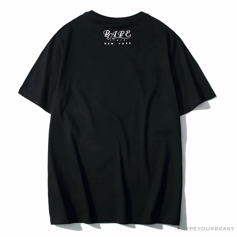 Clothes BAPE NYC New York Limited Purple Camouflage Ape Head Tee Shirt ‘BLACK’