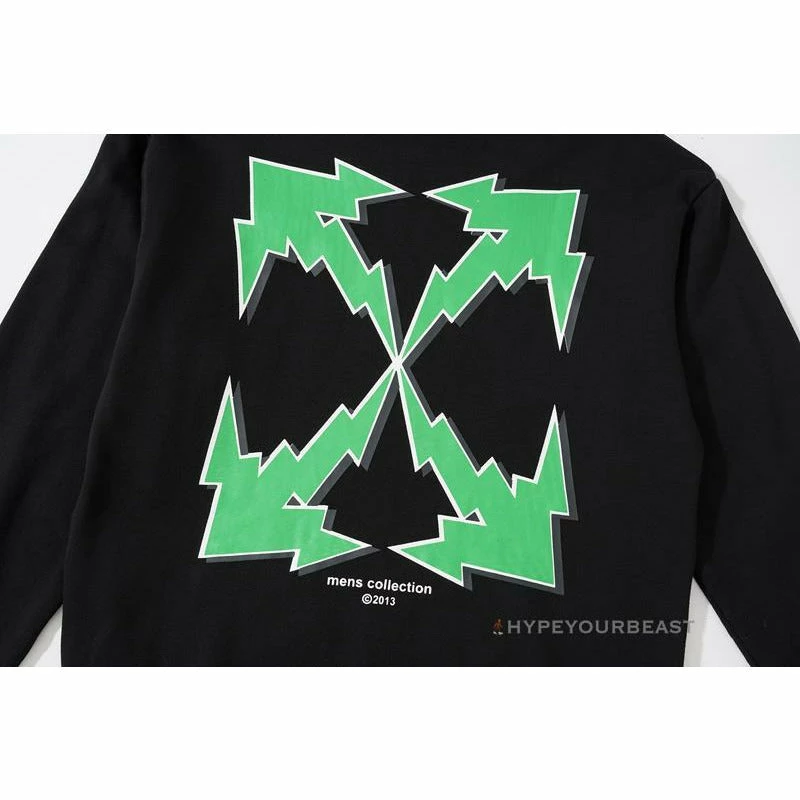 HypeYourBeast Hoodies & Jackets Off-White Green Hoodie – Black