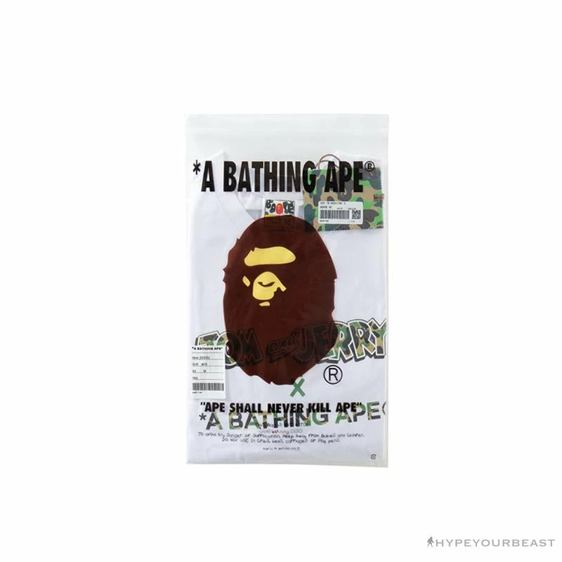 BAPE Little Ape Head Tom And Jerry Chase Tee Shirt ‘WHITE’ Clothes