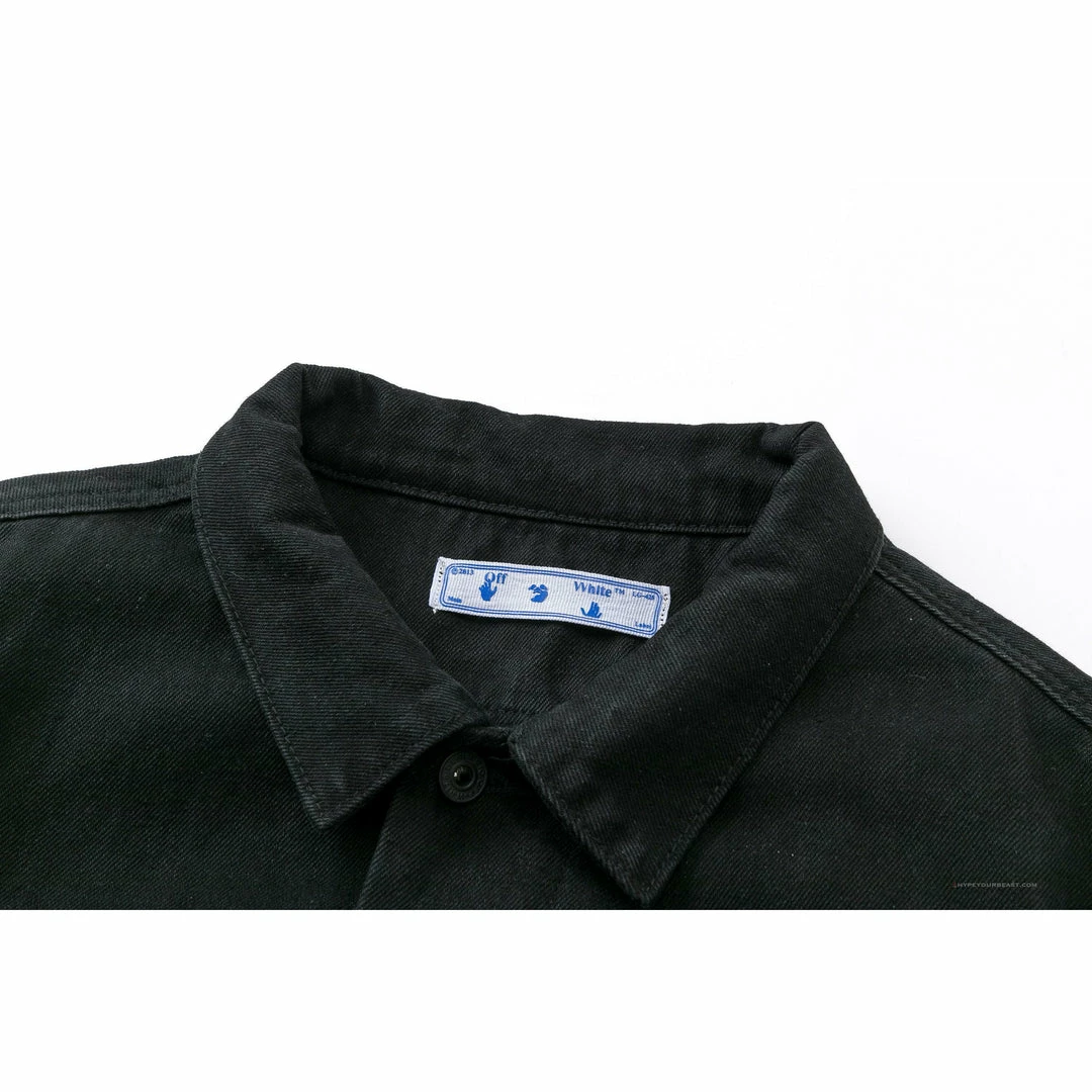 HypeYourBeast Off White Denim Black Jacket – Black Hoodies & Jackets