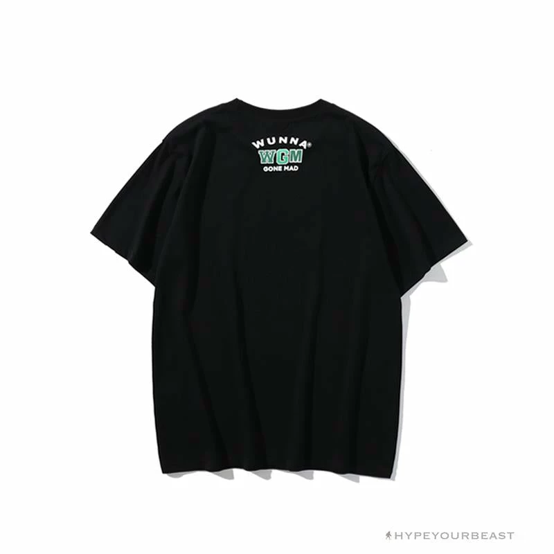 Clothes BAPE Paint Splash Green Camouflage Tee Shirt ‘BLACK’