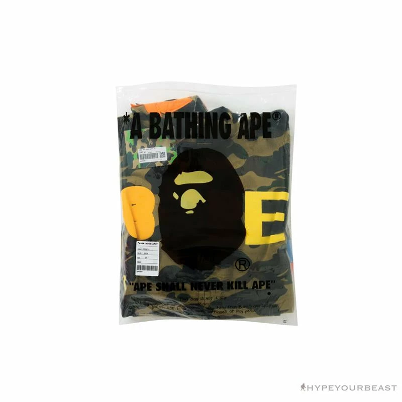 BAPE X Readymade Tiger Head Foam Camouflage Hoodie ‘GREEN’ Clothes