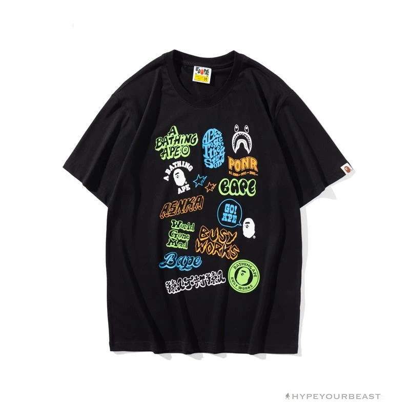 BAPE Street Graffiti Tee Shirt ‘BLACK’
