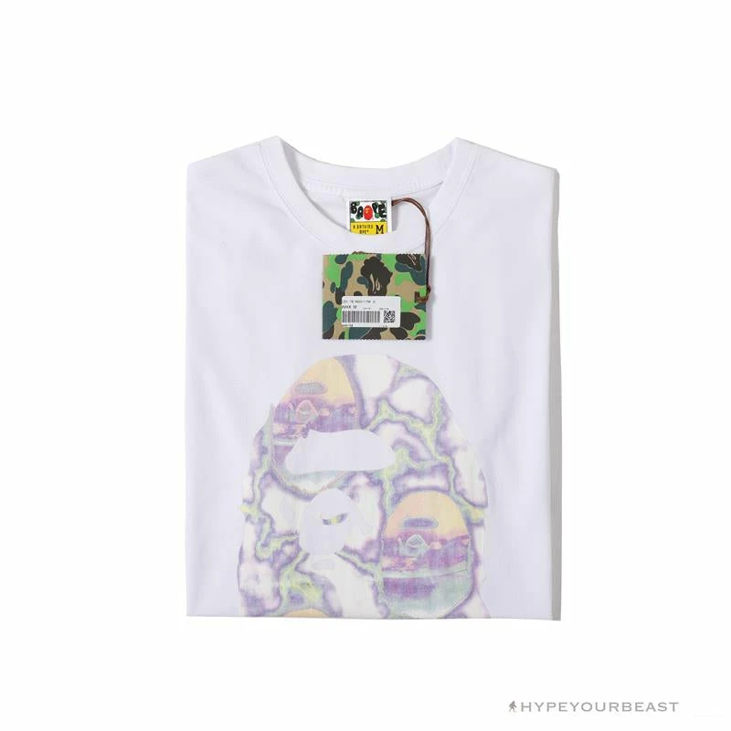 Clothes BAPE Great Ape Head Symphony Lightning Tee Shirt ‘WHITE’