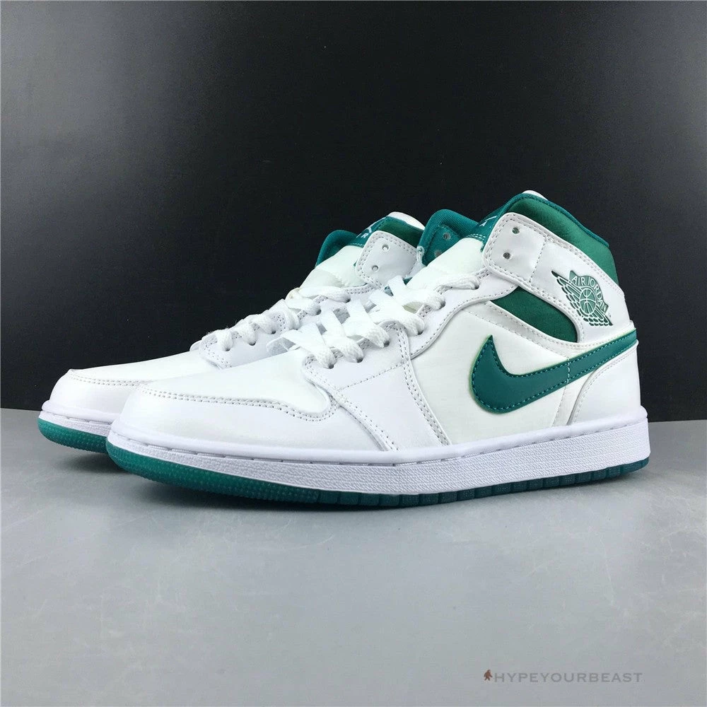 Air Jordan 1 Mid White Mystic Green