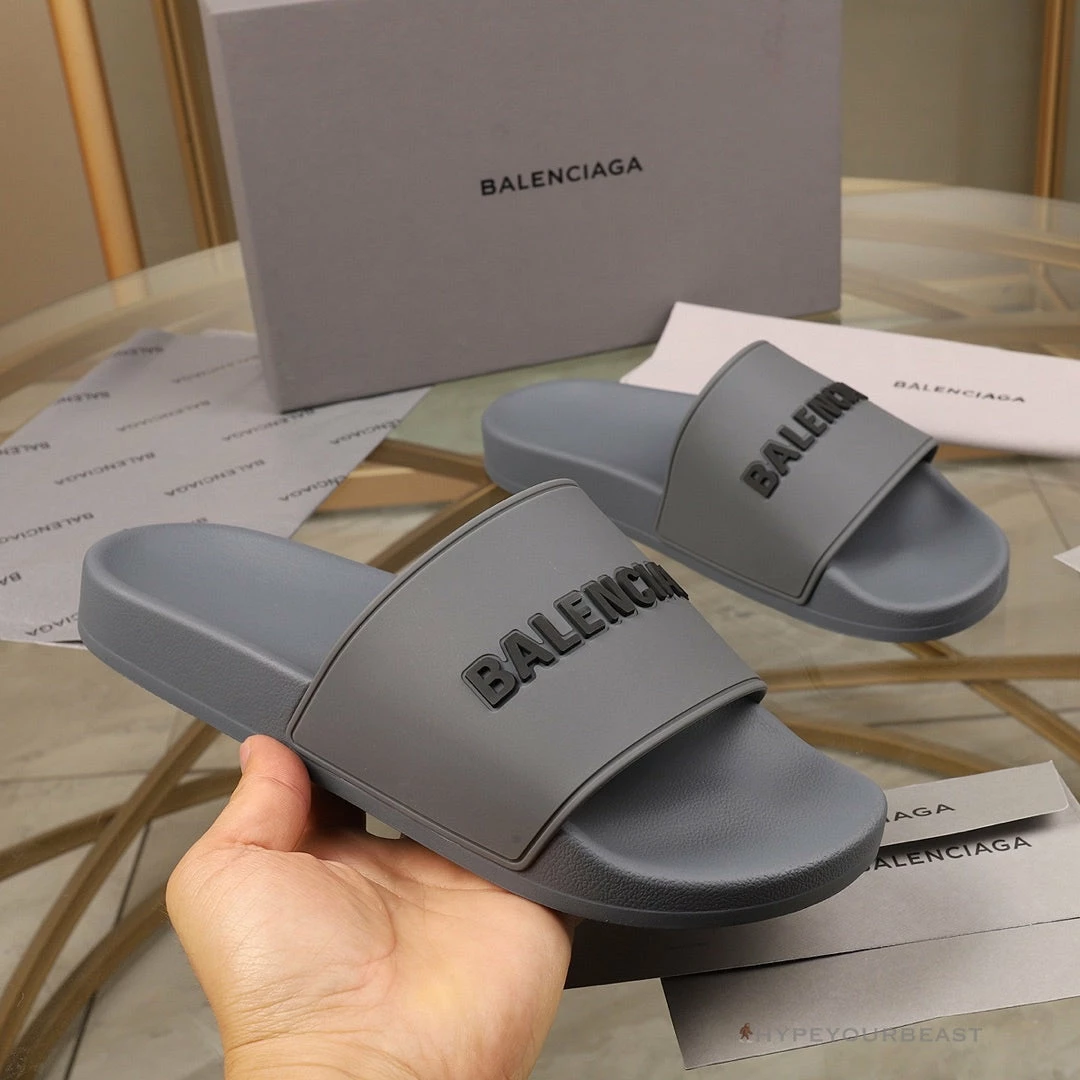 hypeyourbeast Ba*len*cia*ga slides bcg slides grey