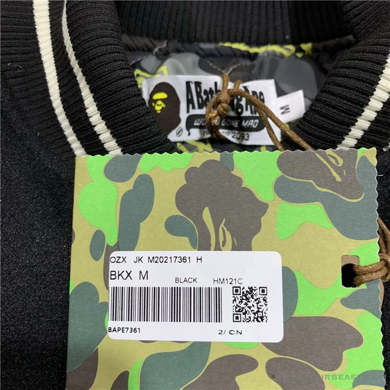 BAPE OVO Patchwork Baseball Owl Jacket Clothes