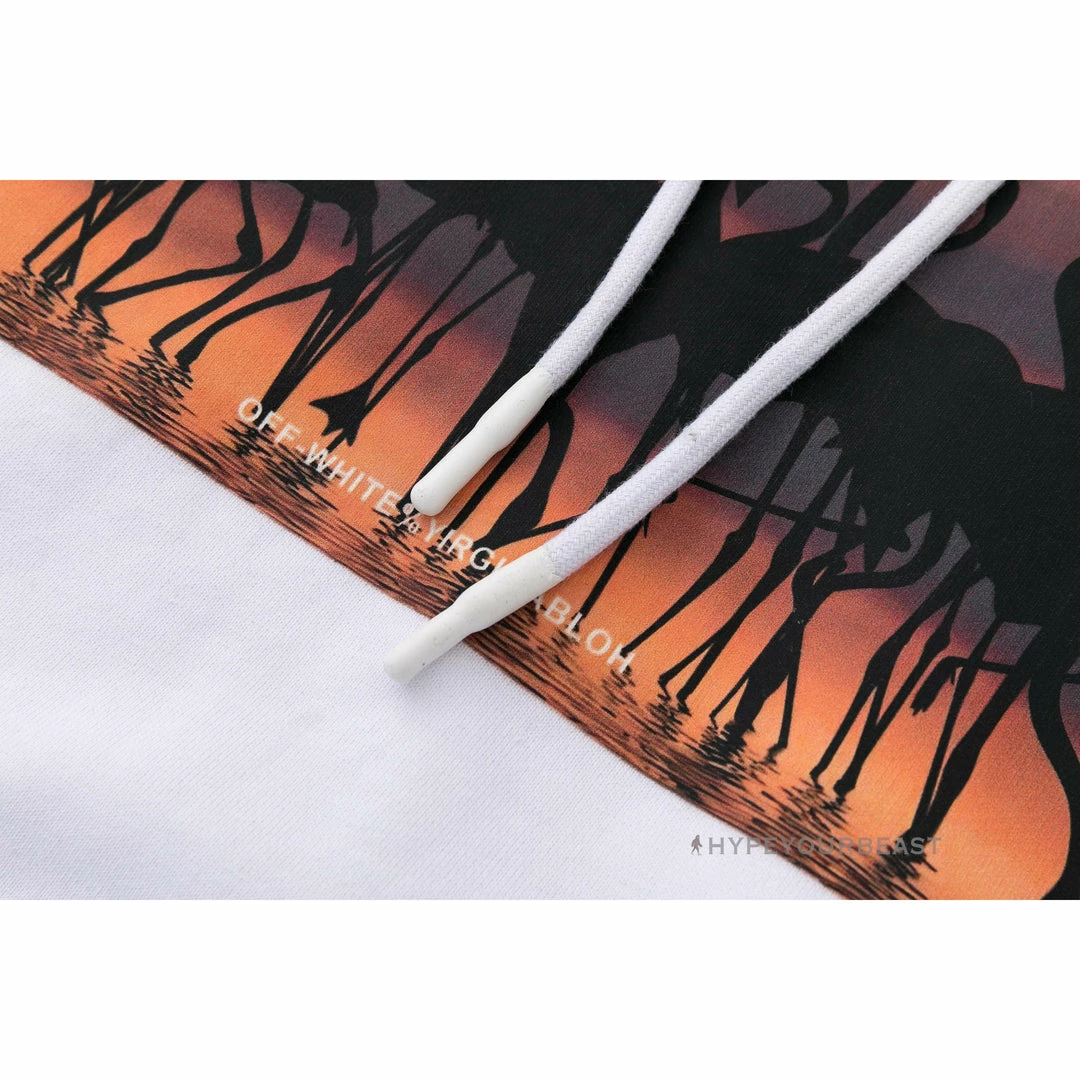 HypeYourBeast Off White Hoodie Flamingo – White Hoodies & Jackets