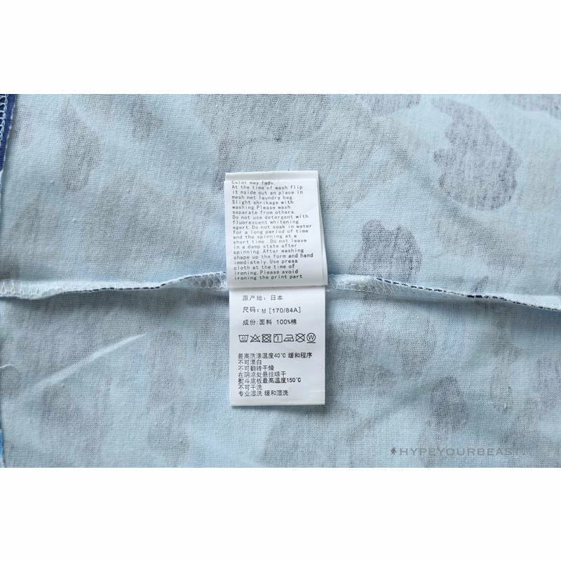 BAPE Ape Head Star Camouflage Shading Tee Shirt ‘BLUE’