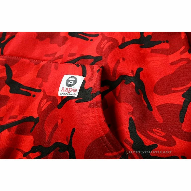 HypeYourBeast Bape Camo Hoodie Red Camouflage