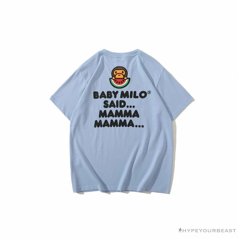 Clothes BAPE Baby Milo Watermelon Little Monkey Tee Shirt ‘BLUE’