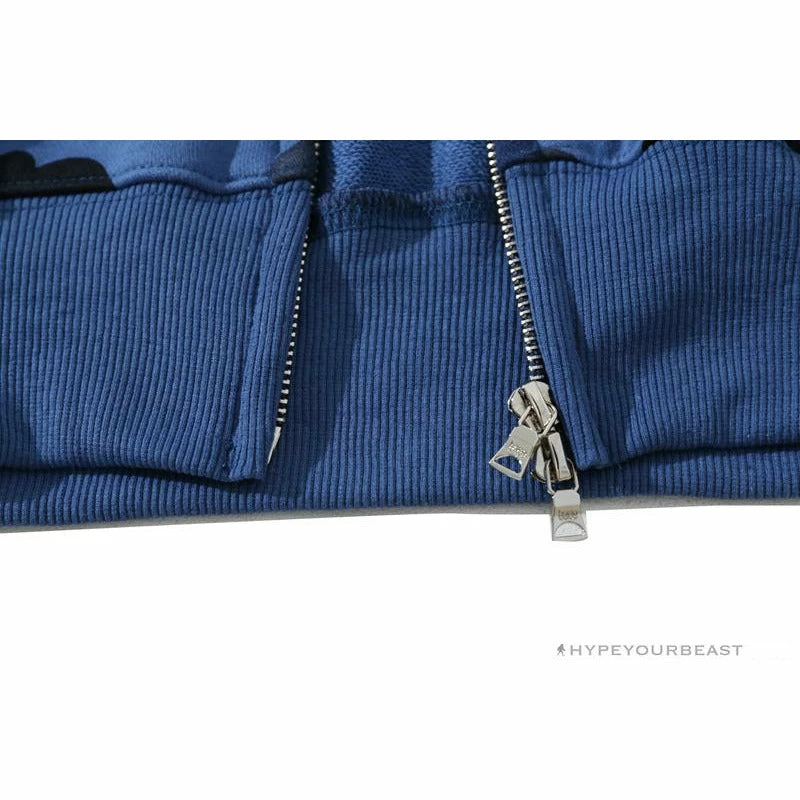 Clothes BAPE Camo Hoodie Shark Head ‘NAVY BLUE’