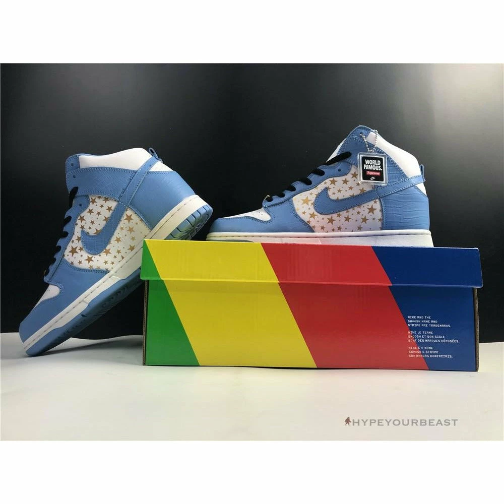 nike dunk high pro sb S*p*e blue stars