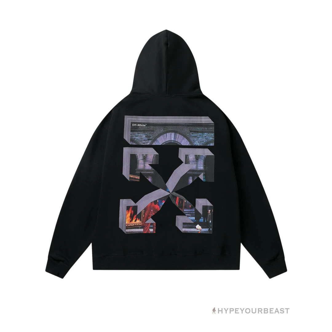 HypeYourBeast Off White Hoodie Fighter – Black