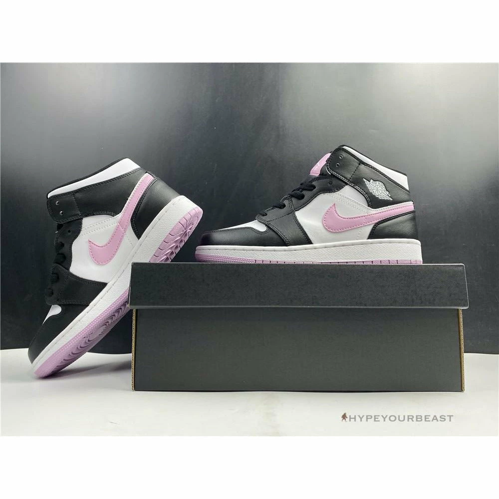 Jordan 1 Mid White Black Light Arctic Pink