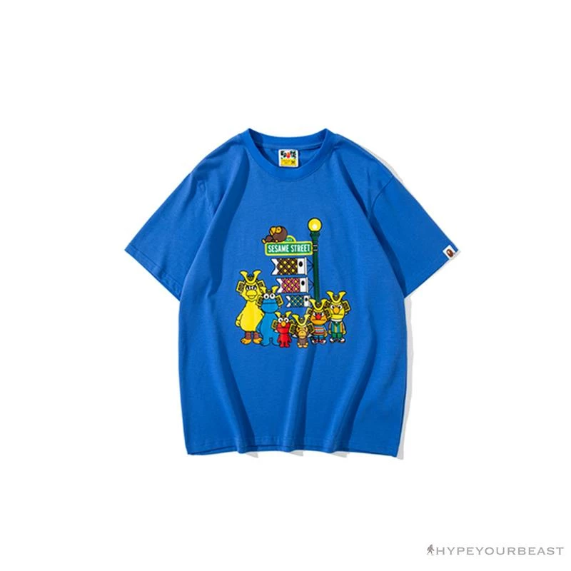 BAPE Baby Milo Sesame Street Carp Streamer Tee Shirt ‘BLUE’