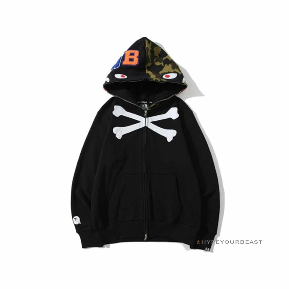 Bape Camo Hoodie Skeleton Cross Camo Clothes