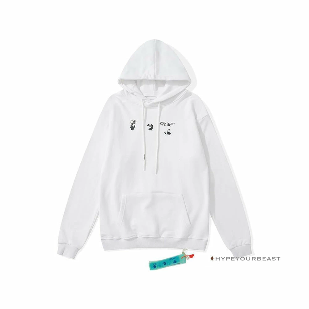 HypeYourBeast Off-White Green Hoodie – White Hoodies & Jackets