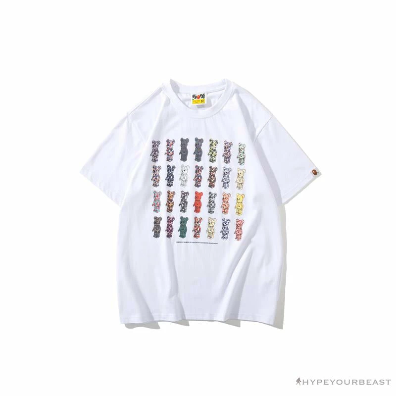 Clothes BAPE Violent Bear Collaboration 28th Anniversary Camouflage Tee Shirt ‘WHITE’