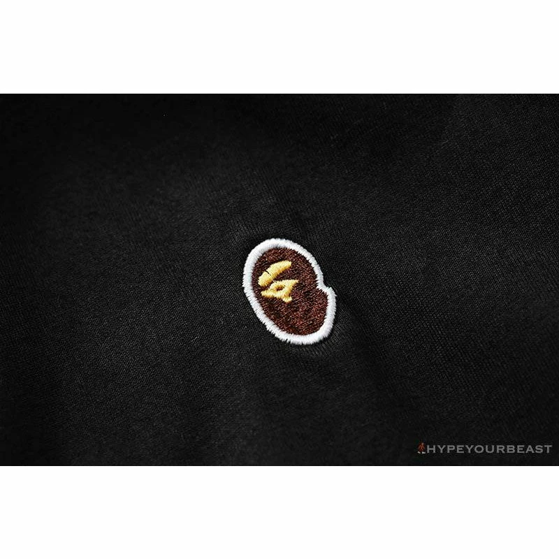Clothes BAPE Classic Embroidered Logo Ape Head Tee Shirt ‘BLACK’