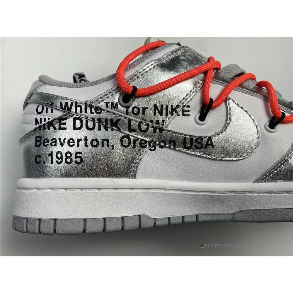 Nike Off-White X Dunk Low ‘Metallic Silver’