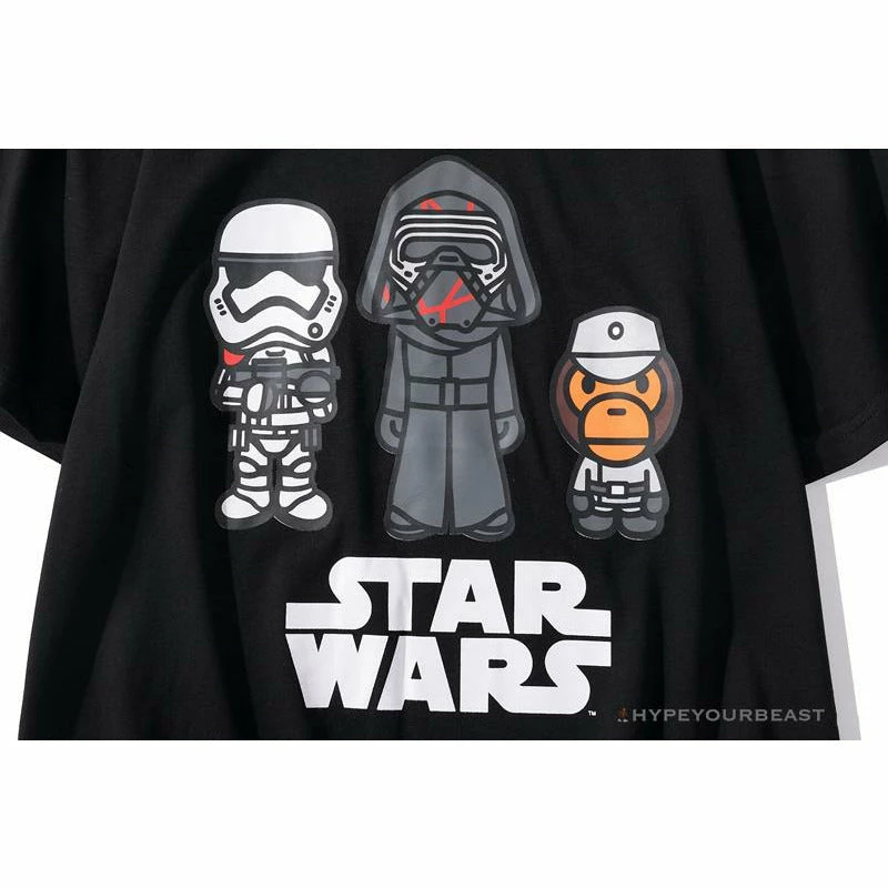 BAPE X Star Wars Collaboration Black Warrior Tee Shirt ‘BLACK’
