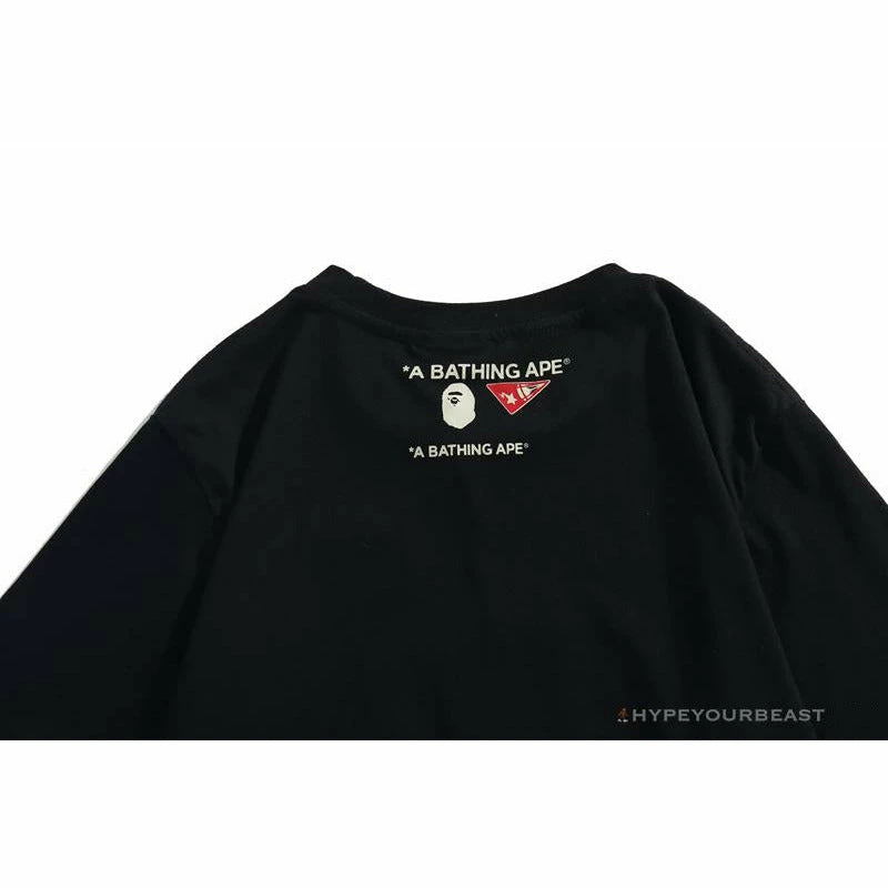 Clothes BAPE Shark Head Crazy Patch Tee Shirt