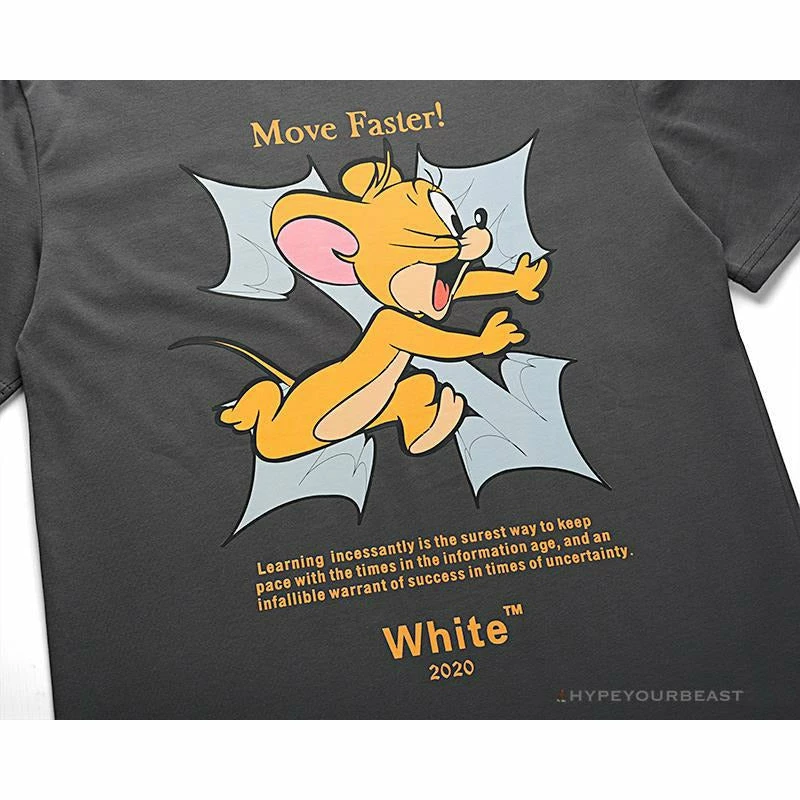 OFF-WHITE Jerry Move Faster Tee Shirt ‘GREY’