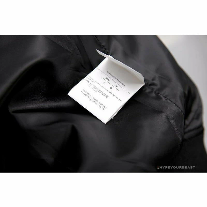 OFF-WHITE 20FW New Logo Hooded Leather Jacket Black Hoodies & Jackets
