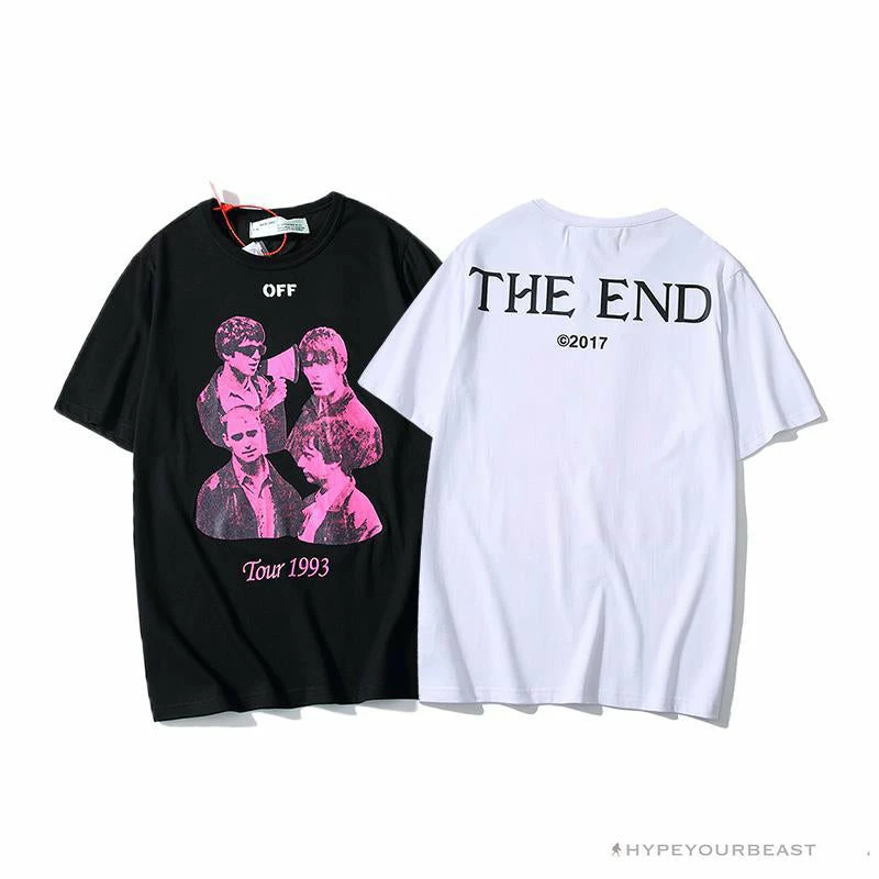 OFF-WHITE CO VIRGIL ABLOH Portrait Tee Shirt “BLACK’