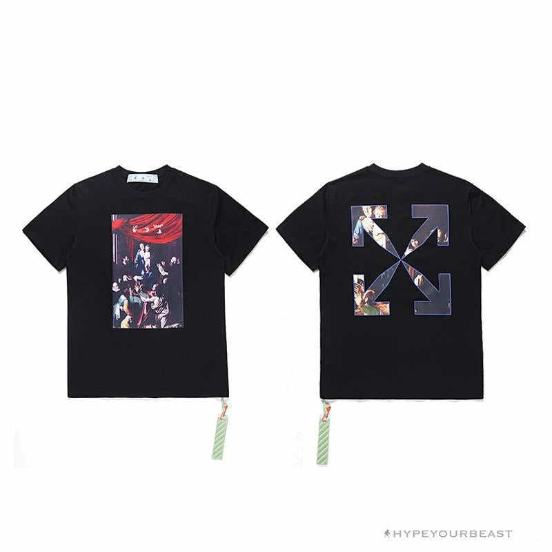 OFF-WHITE Baroque Angel Religious Painting Tee Shirt ‘BLACK’ T-Shirts