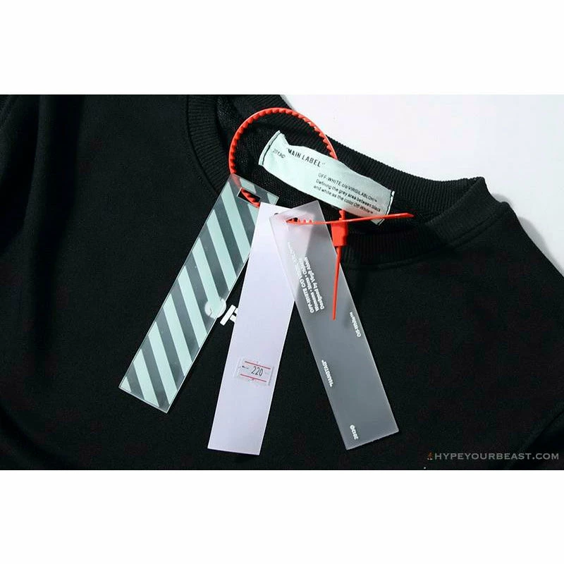 Shirts OFF-WHITE Classic Basic Cotton Terry Round Long Sleeve Shirt ‘BLACK’