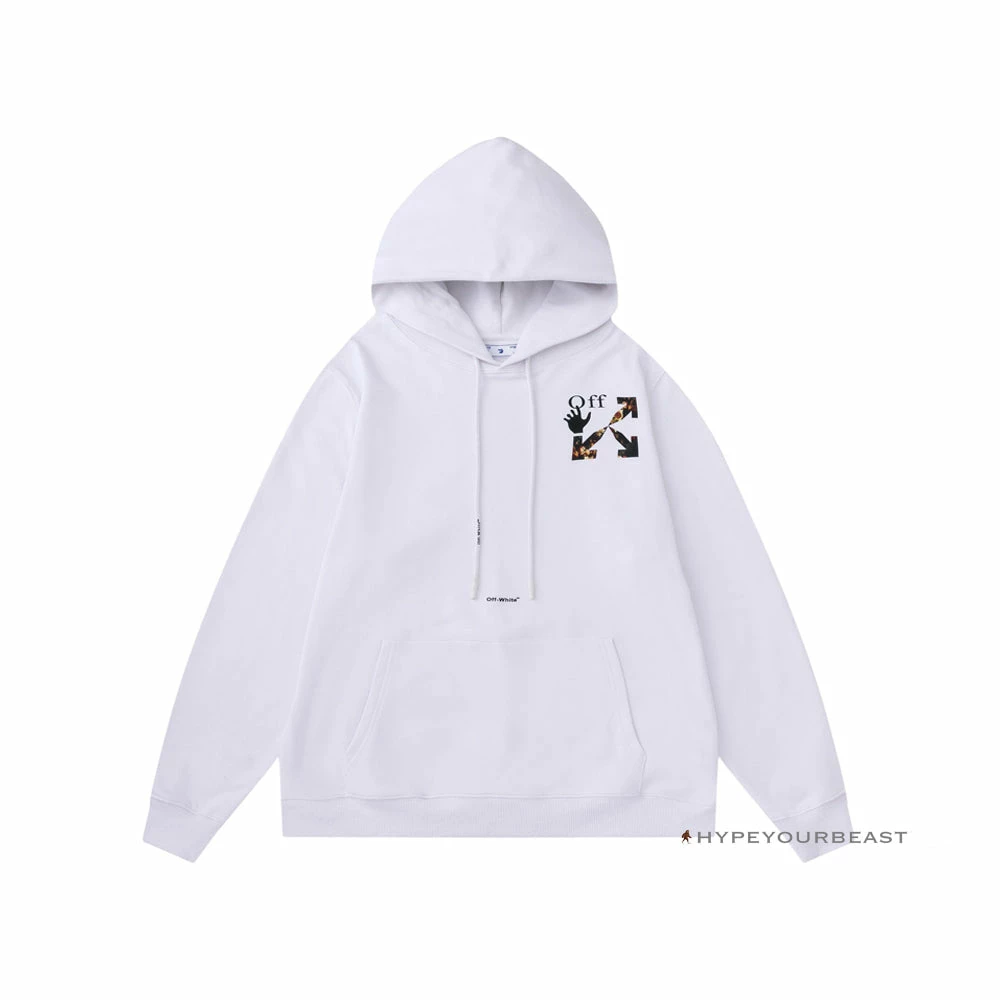 HypeYourBeast Off White Hoodie Jabba Flower – White Hoodies & Jackets