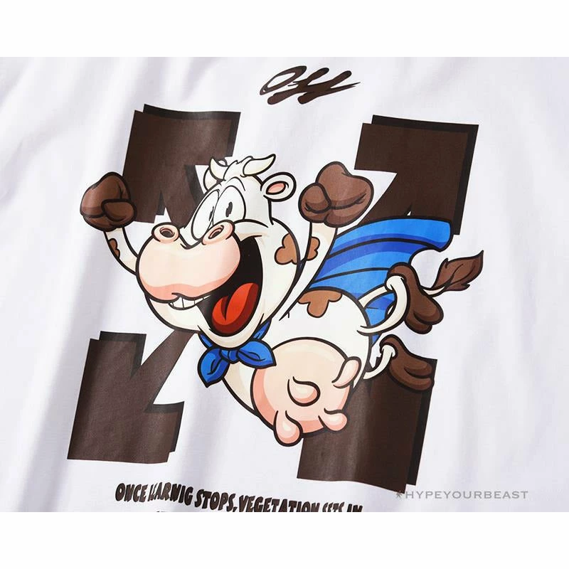 T-Shirts OFF-WHITE Arrow Flying Cow Tee Shirt ‘WHITE’