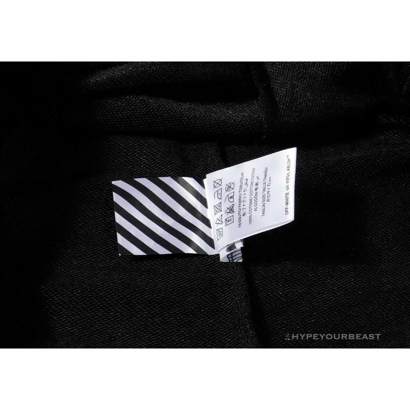OFF-WHITE Skull And Writing Hoodie ‘BLACK’ Hoodies & Jackets