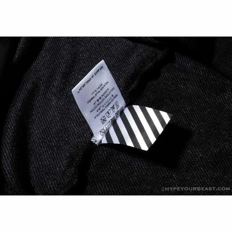 OFF-WHITE Classic Print Hoodie ‘BLACK’ Hoodies & Jackets