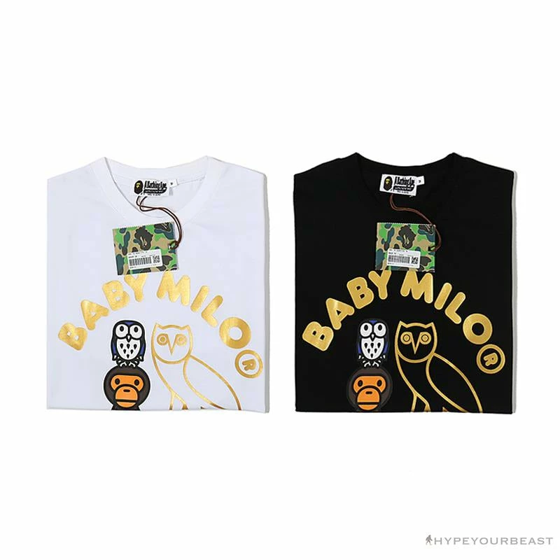 BAPE Baby Milo Owl Bronzing Tee Shirt ‘WHITE’ Clothes