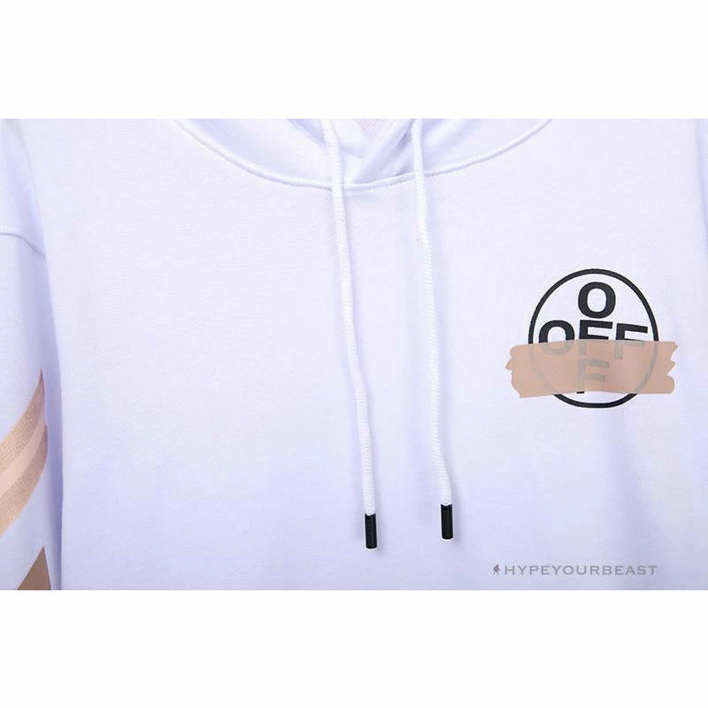 OFF-WHITE Rubber Strip Arrow Hoodie ‘WHITE’ Hoodies & Jackets