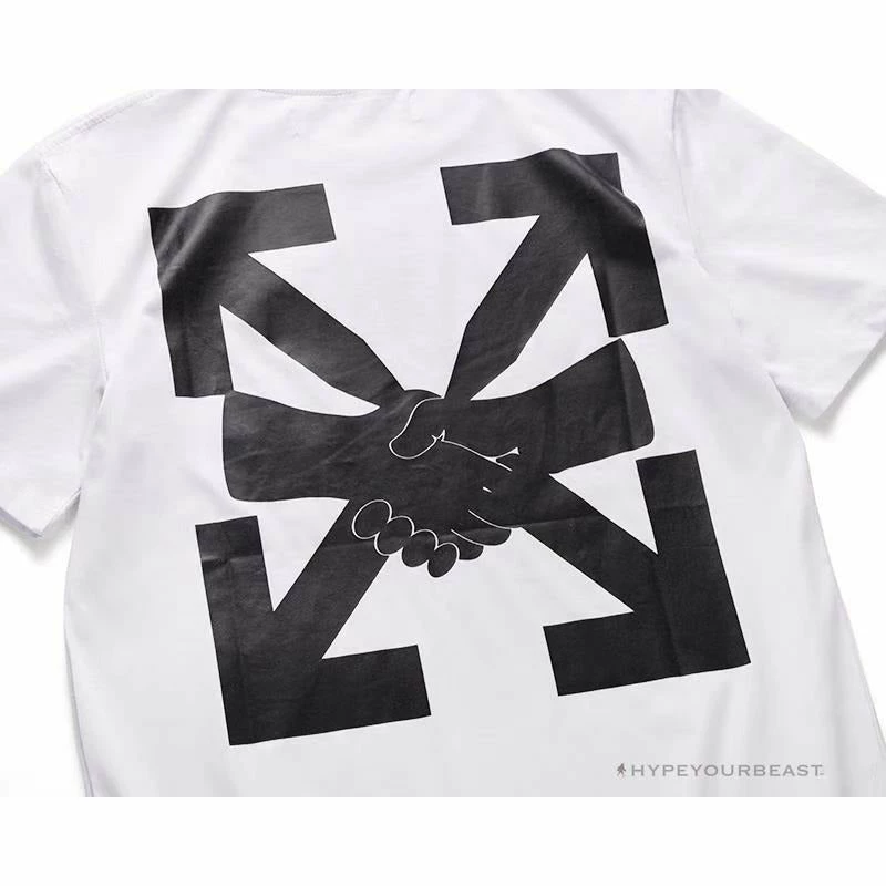 OFF-WHITE Hand Shake Tee Shirt ‘WHITE’ T-Shirts