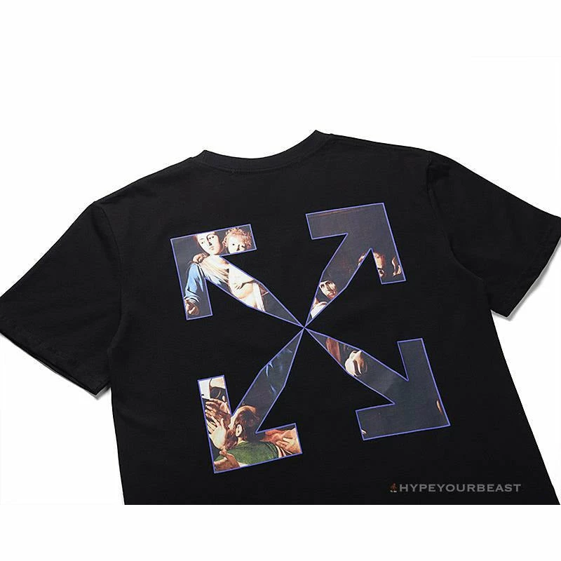 OFF-WHITE Baroque Angel Religious Painting Tee Shirt ‘BLACK’ T-Shirts